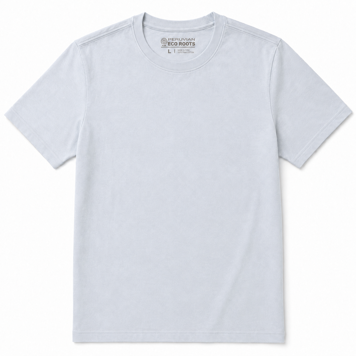 Men's Classic Peruvian Interlock Pima Cotton Crew Neck Tee Sky Blue