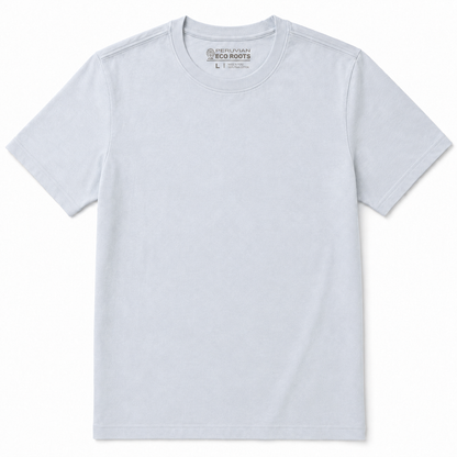 Men's Classic Peruvian Interlock Pima Cotton Crew Neck Tee Sky Blue