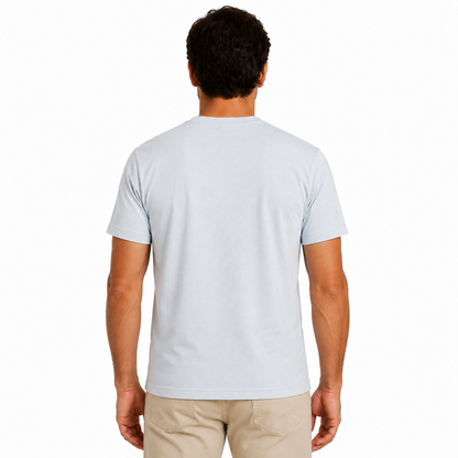 Men's Classic Peruvian Interlock Pima Cotton Crew Neck Tee Sky Blue