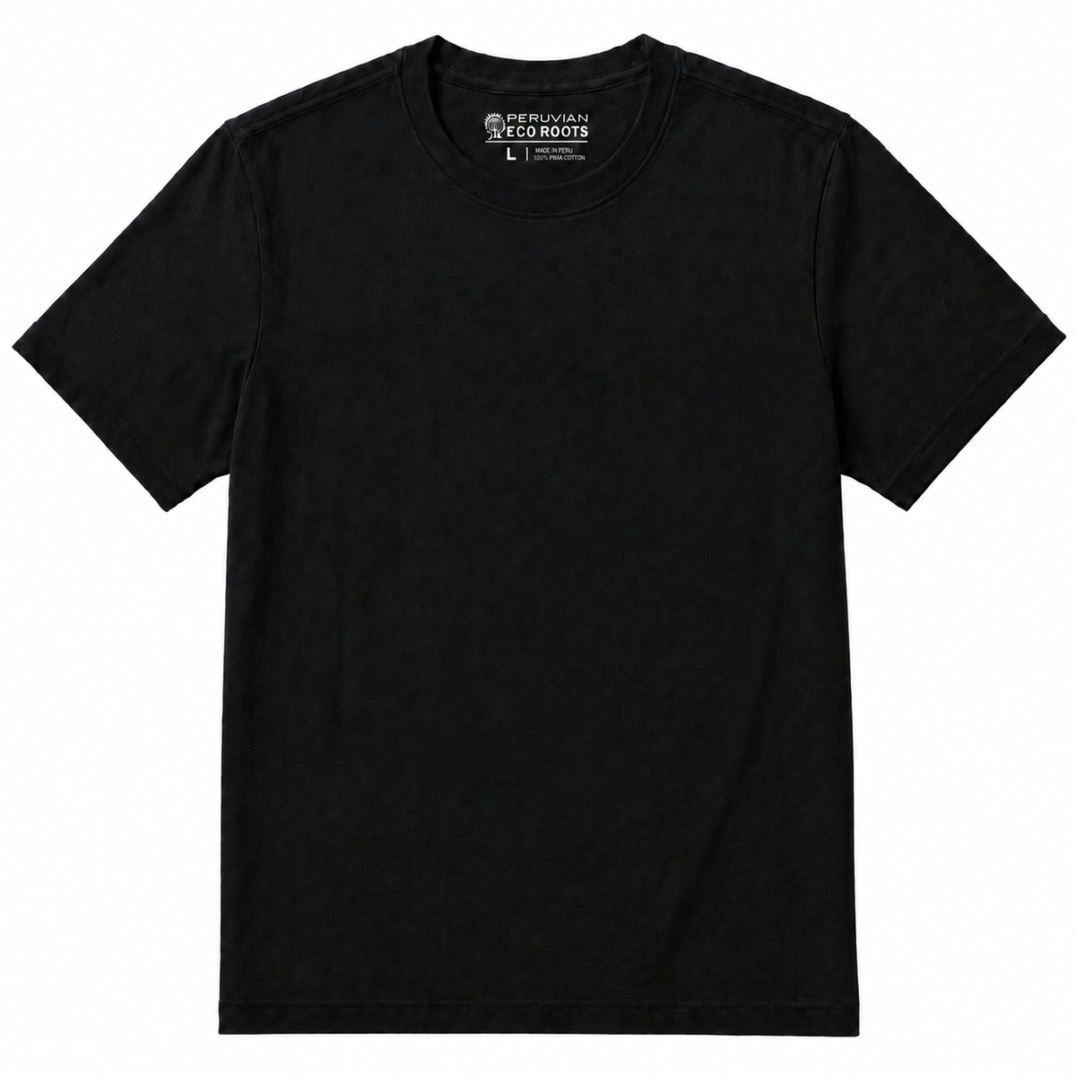Men's Classic Peruvian Interlock Pima Cotton Crew Neck Tee Sky Black