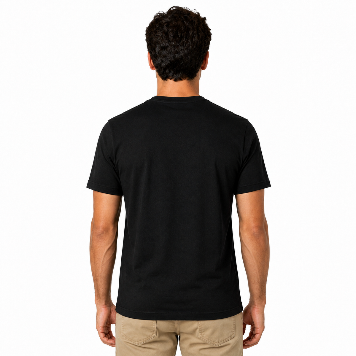 Men's Classic Peruvian Interlock Pima Cotton Crew Neck Tee Sky Black