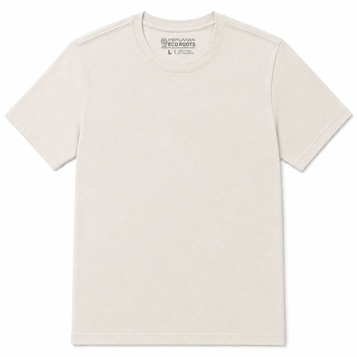 Men's Classic Peruvian Interlock Pima Cotton Crew Neck Tee Sky Ivory