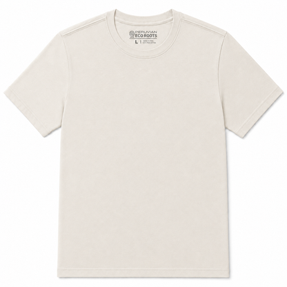 Men's Classic Peruvian Interlock Pima Cotton Crew Neck Tee Sky Ivory