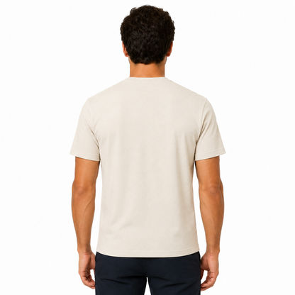 Men's Classic Peruvian Interlock Pima Cotton Crew Neck Tee Sky Ivory