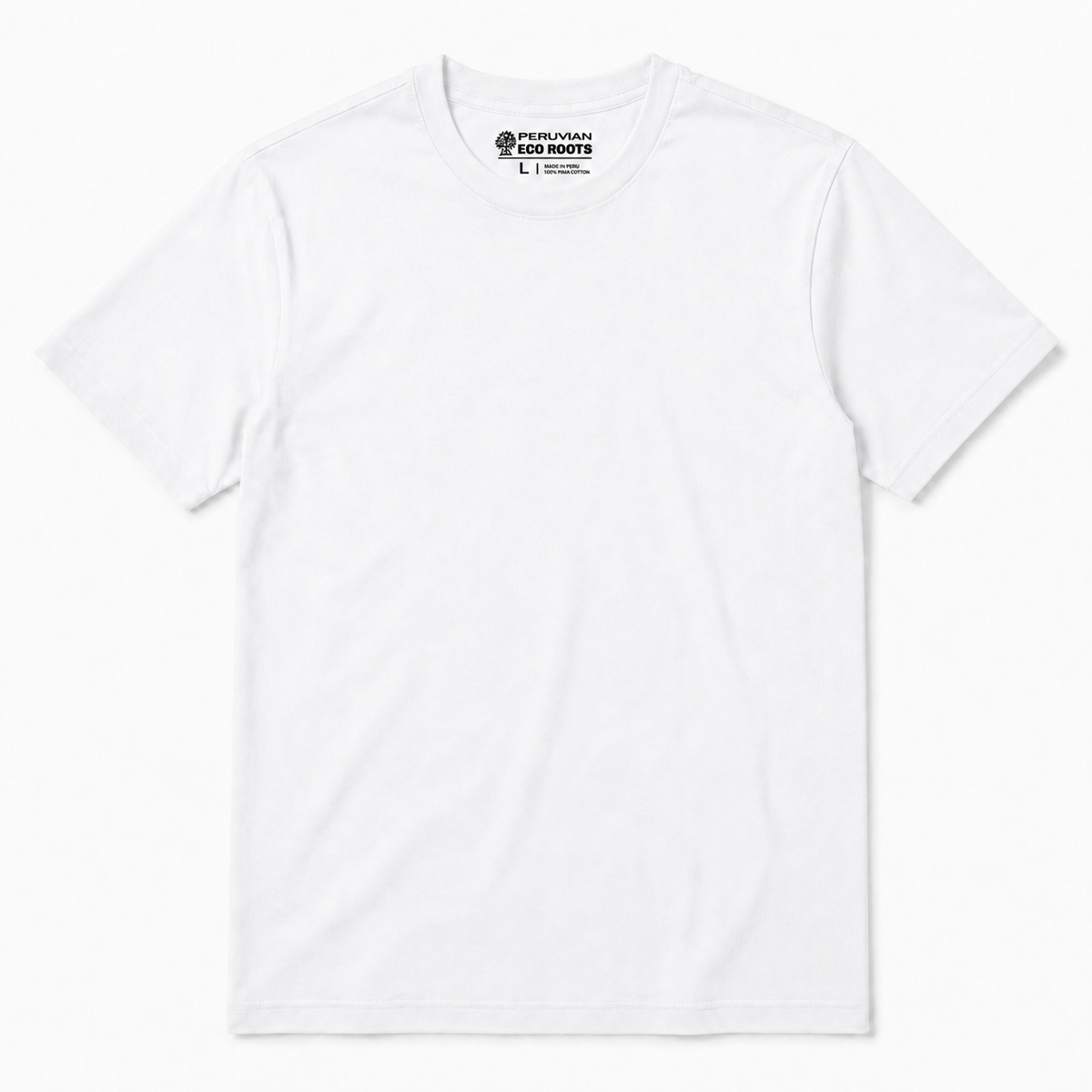 Men's Classic Peruvian Interlock Pima Cotton Crew Neck Tee Sky White