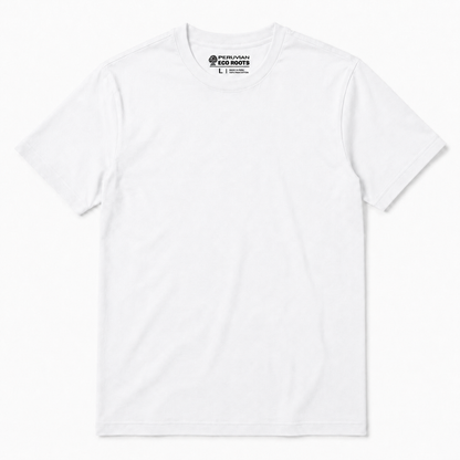 Men's Classic Peruvian Interlock Pima Cotton Crew Neck Tee Sky White