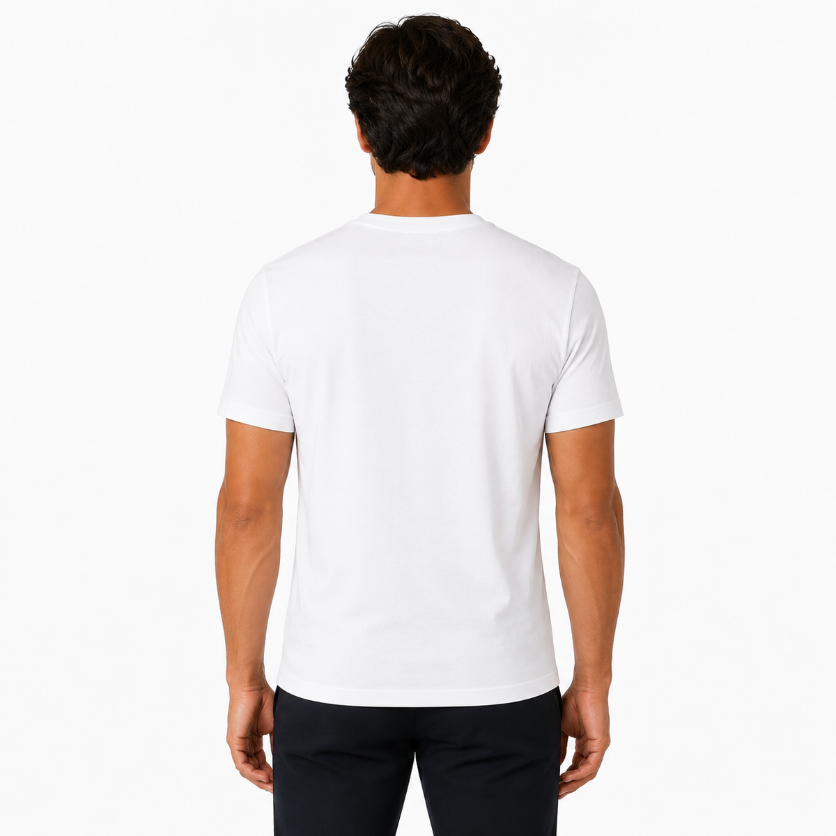 Men's Classic Peruvian Interlock Pima Cotton Crew Neck Tee Sky White