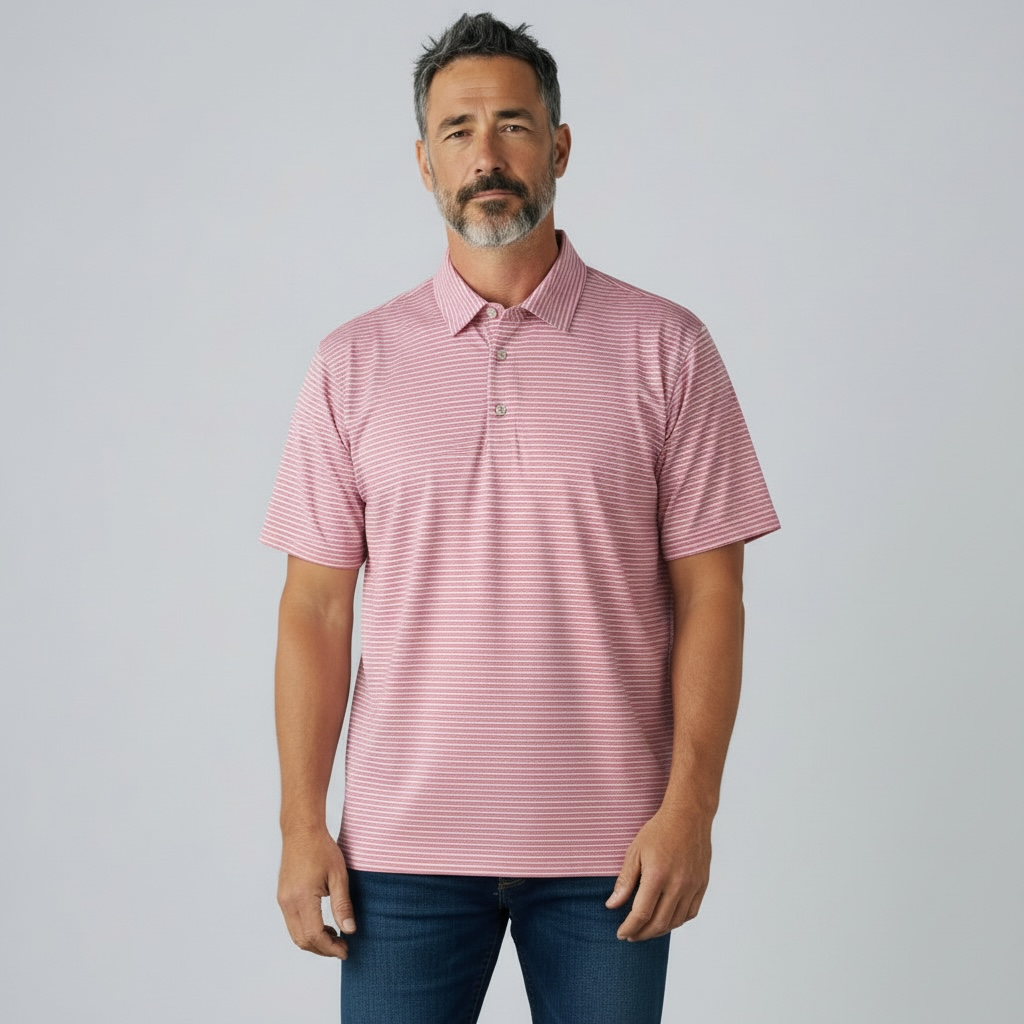 Fairway Performance Polo Golf Shirt Stripe