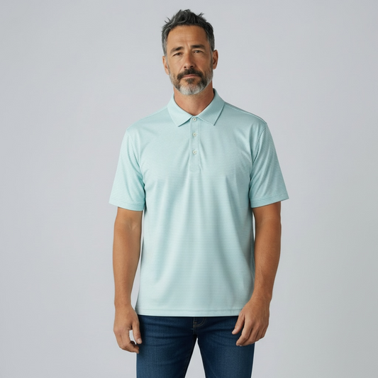 Fairway Performance Polo Golf Shirt Stripe