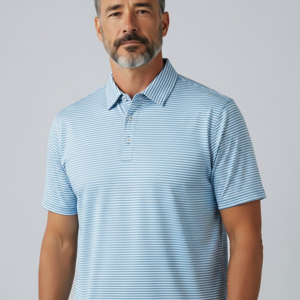 Fairway Performance Polo Golf Shirt Stripe