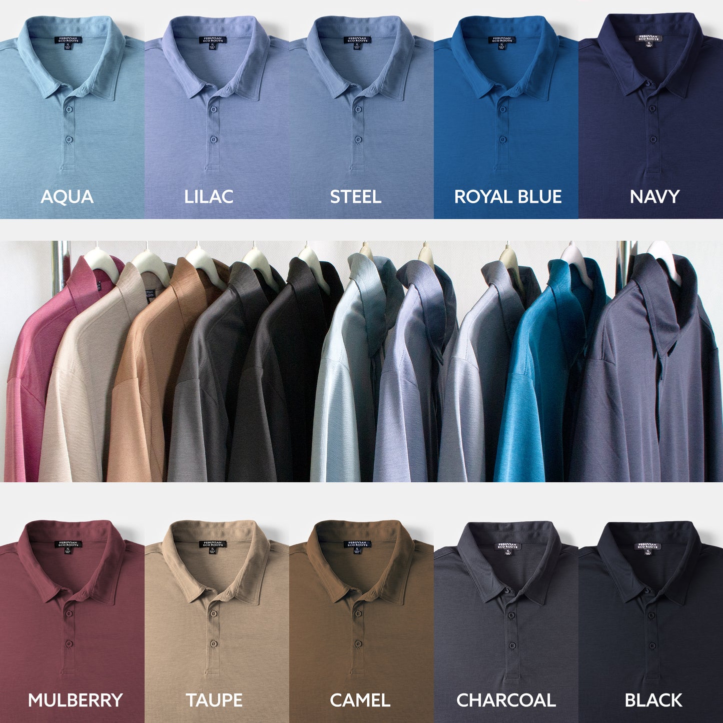 Men's Short Sleeve Golf Polo – Pima Cotton Blend in Camel