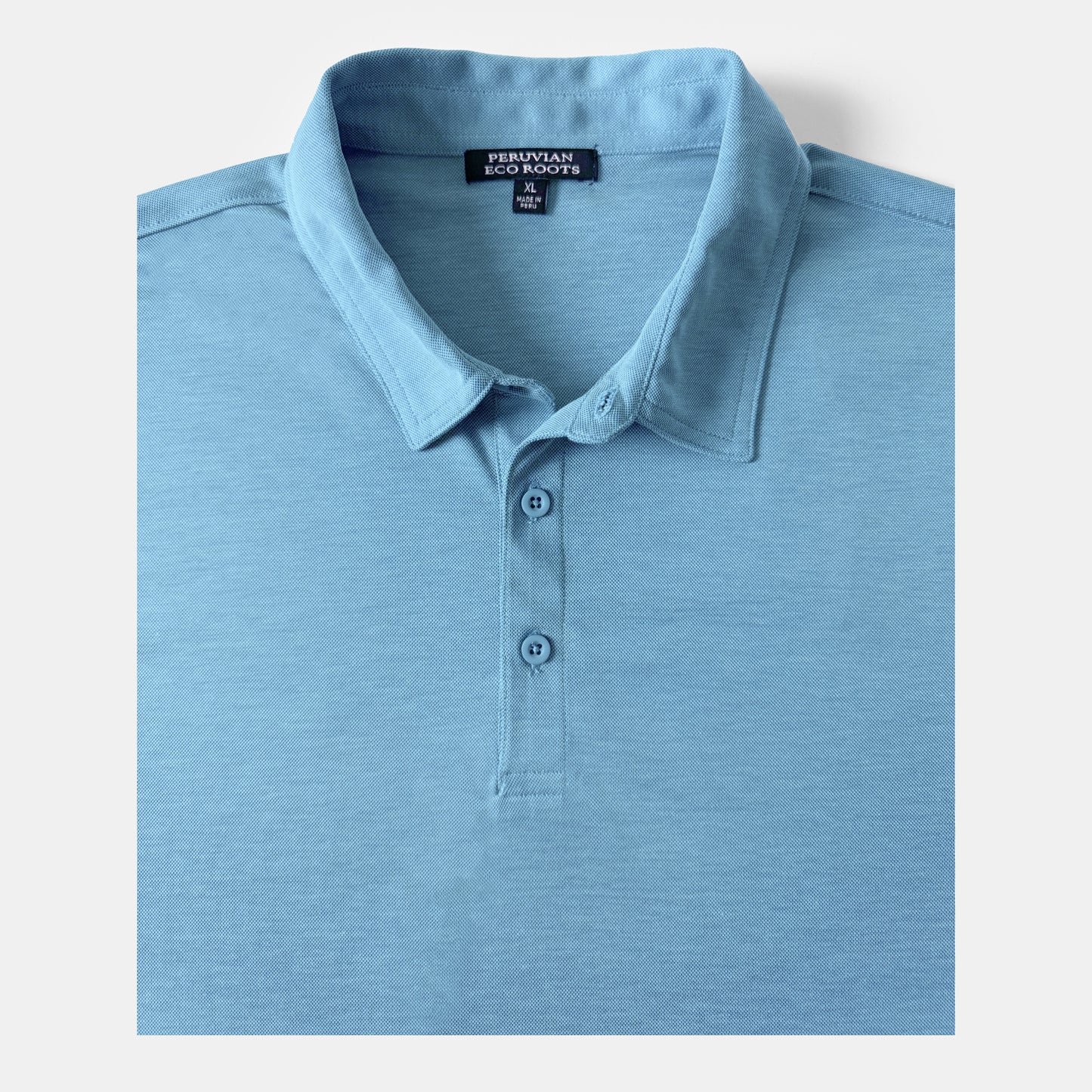 Men's Short Sleeve Golf Polo – Pima Cotton Blend in Aqua