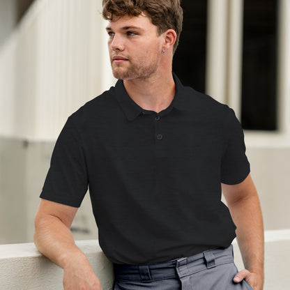 Men's Short Sleeve Golf Polo – Pima Cotton Blend in Black