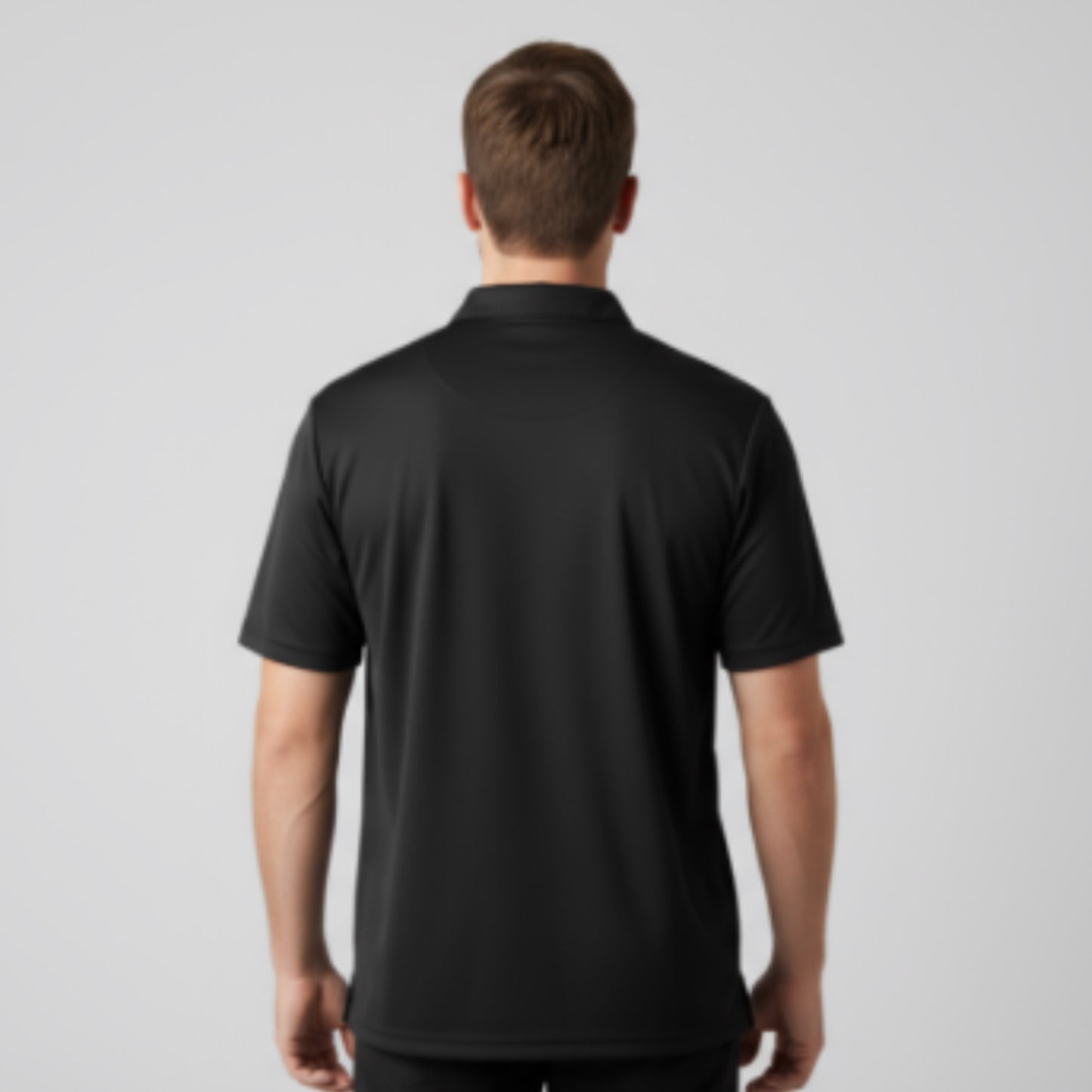 Men's Short Sleeve Golf Polo – Pima Cotton Blend in Black