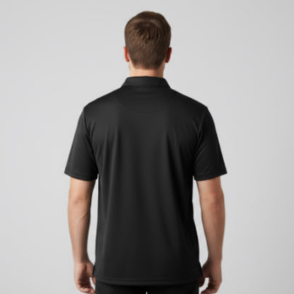 Men's Short Sleeve Golf Polo – Pima Cotton Blend in Black