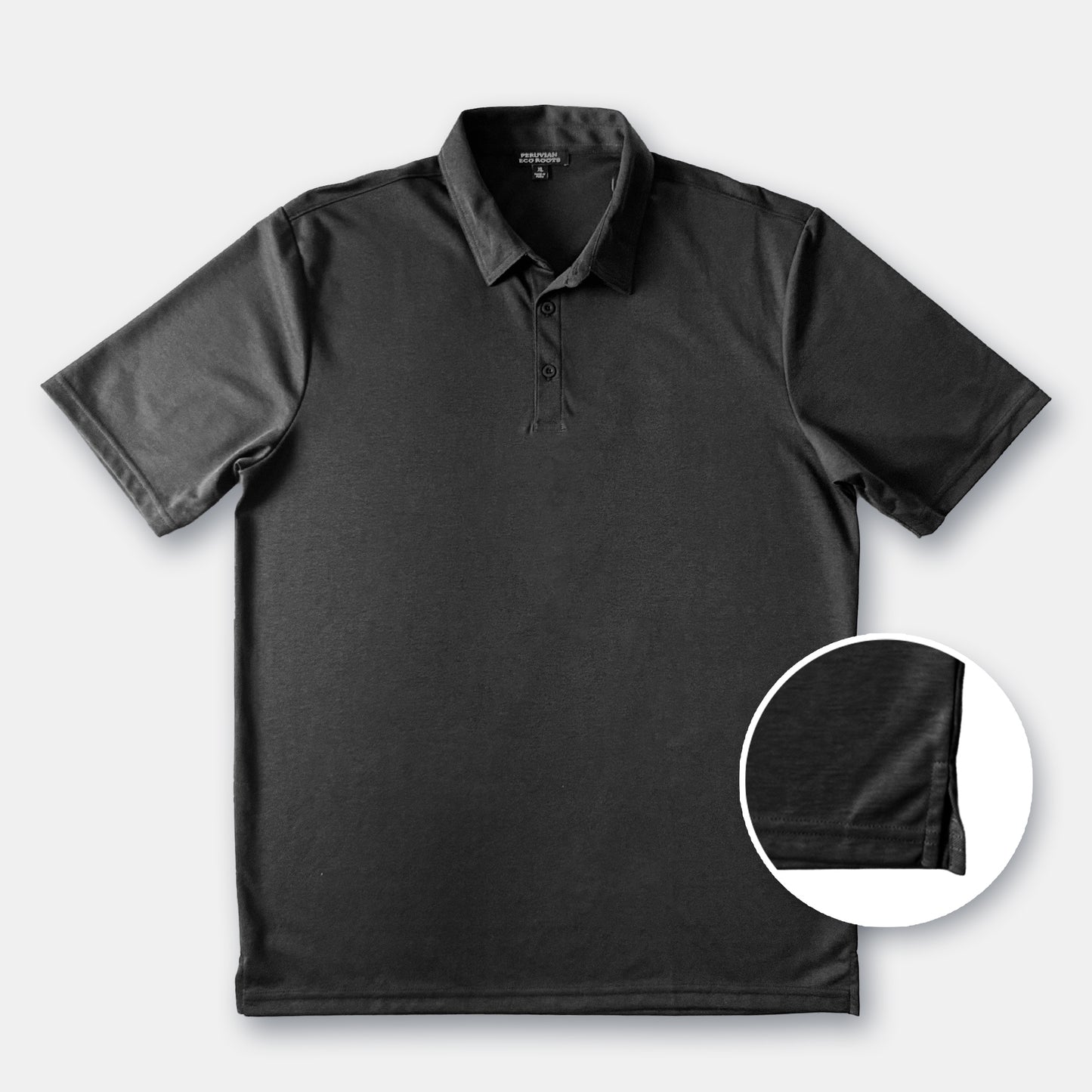 Men's Short Sleeve Golf Polo – Pima Cotton Blend in Black