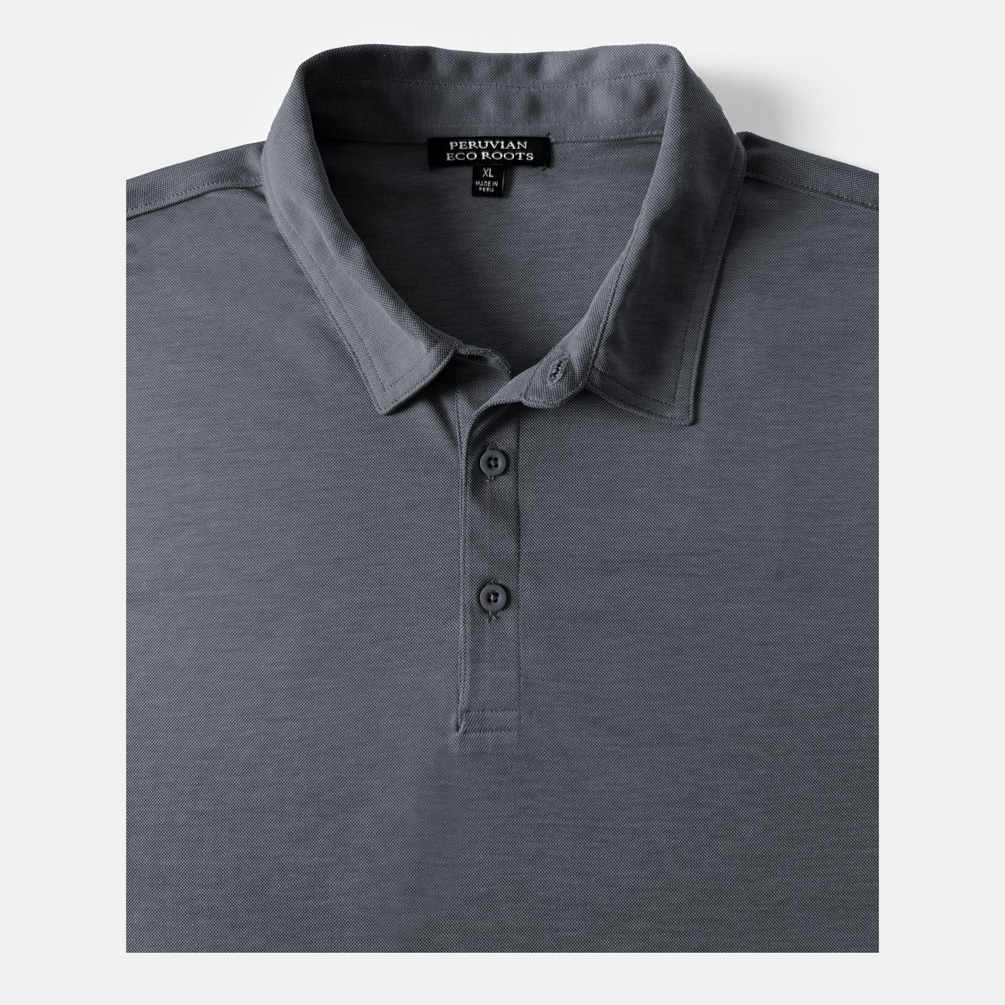 Men's Short Sleeve Golf Polo – Pima Cotton Blend in Charcoal