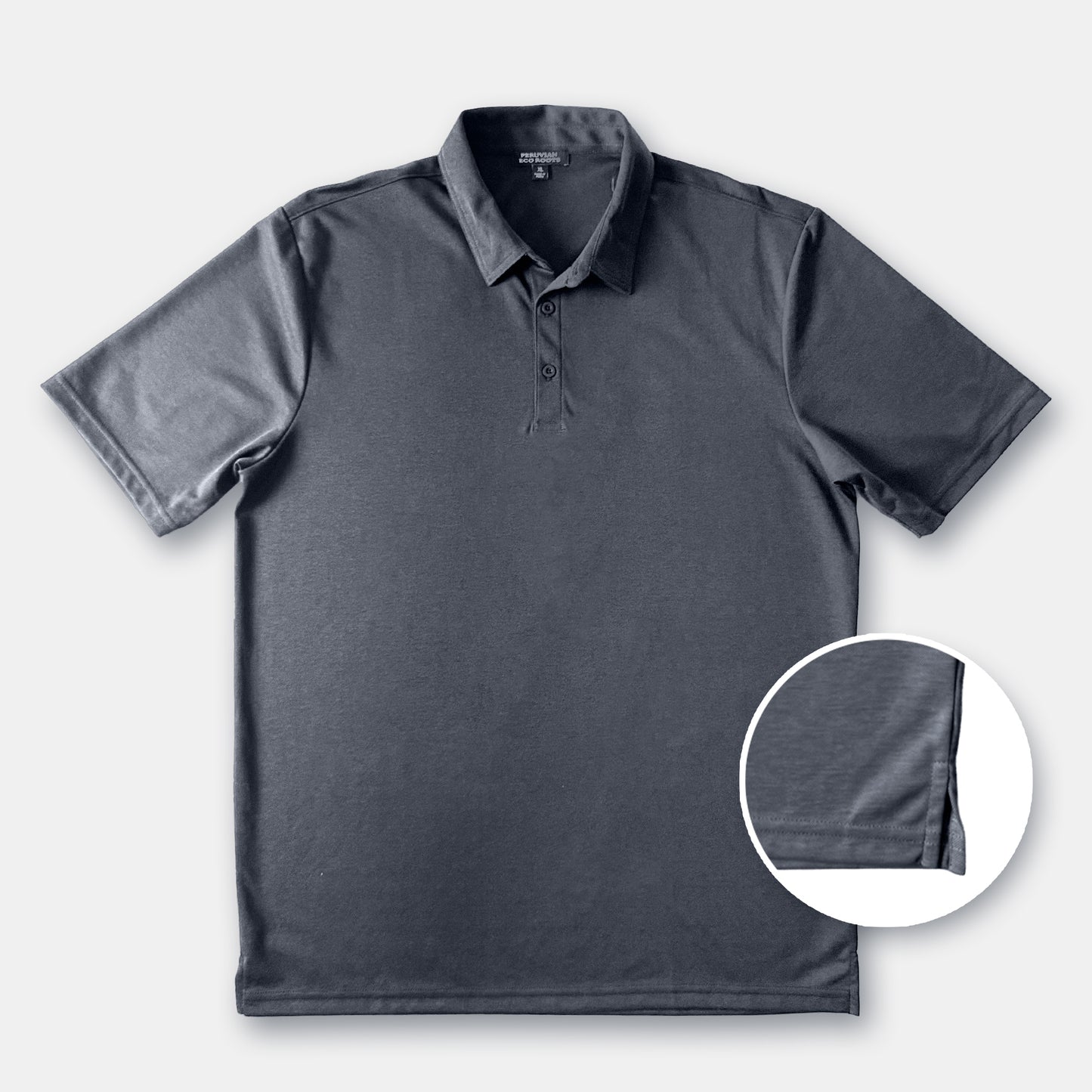 Men's Short Sleeve Golf Polo – Pima Cotton Blend in Charcoal