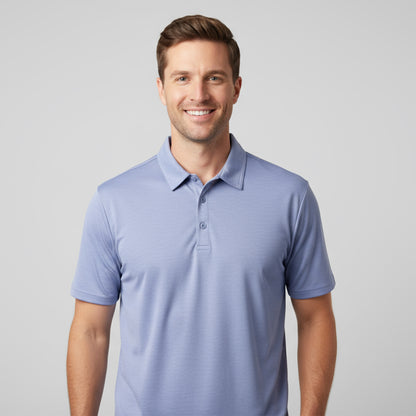 Men's Short Sleeve Golf Polo – Pima Cotton Blend in Lilac