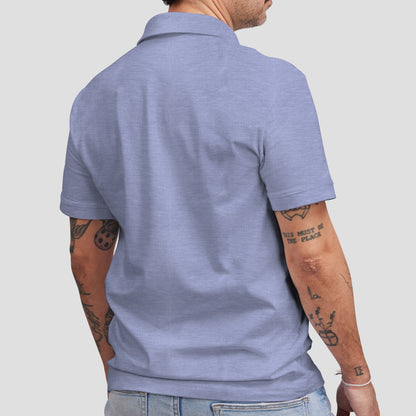 Men's Short Sleeve Golf Polo – Pima Cotton Blend in Lilac