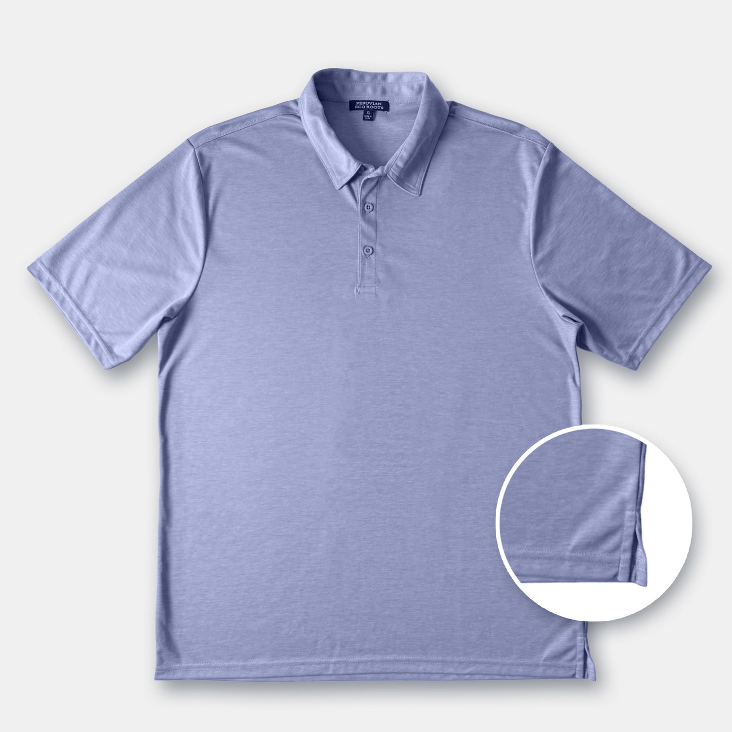 Men's Short Sleeve Golf Polo – Pima Cotton Blend in Lilac