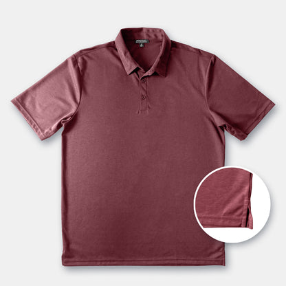 Men's Short Sleeve Golf Polo – Pima Cotton Blend in Mulberry
