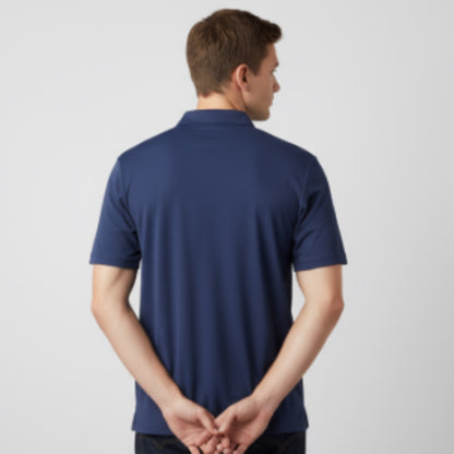Men's Short Sleeve Golf Polo – Pima Cotton Blend in Navy