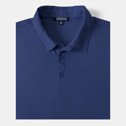 Men's Short Sleeve Golf Polo – Pima Cotton Blend in Navy