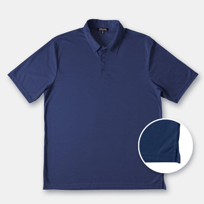 Men's Short Sleeve Golf Polo – Pima Cotton Blend in Navy