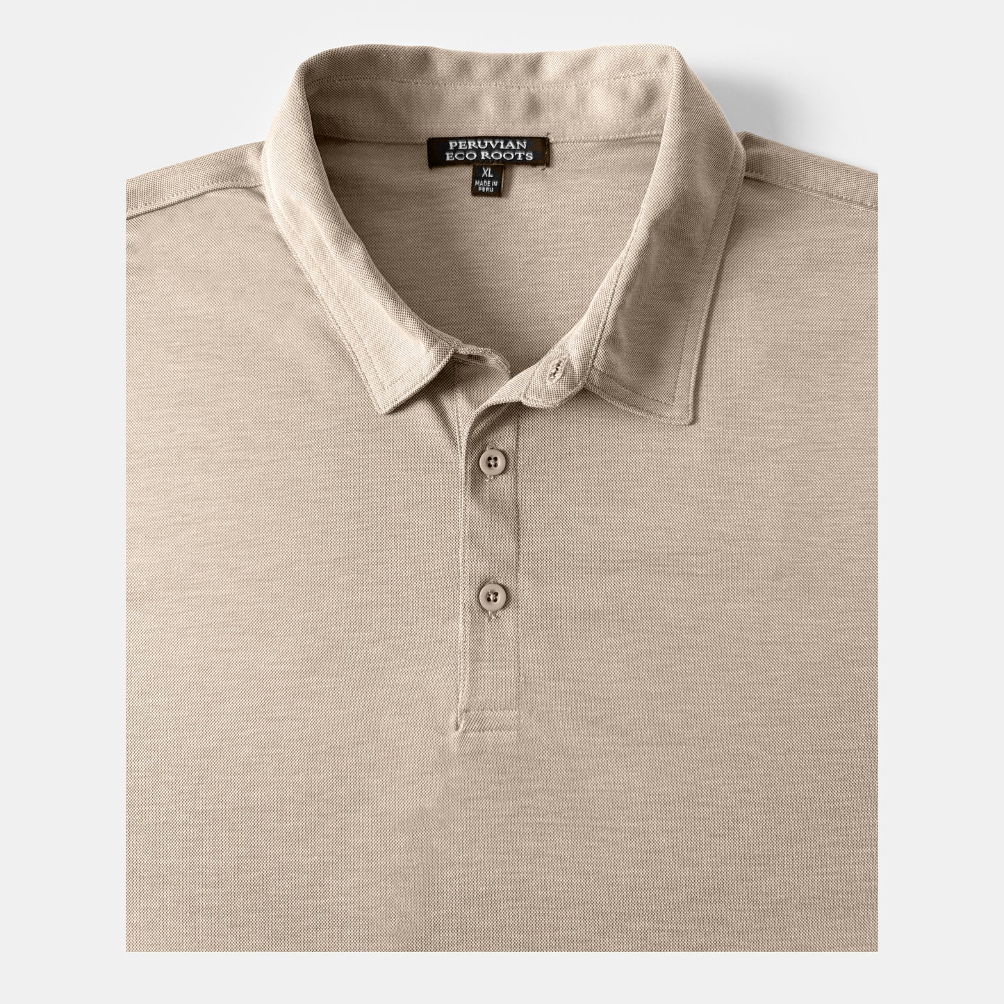 Men's Short Sleeve Golf Polo – Pima Cotton Blend in Taupe