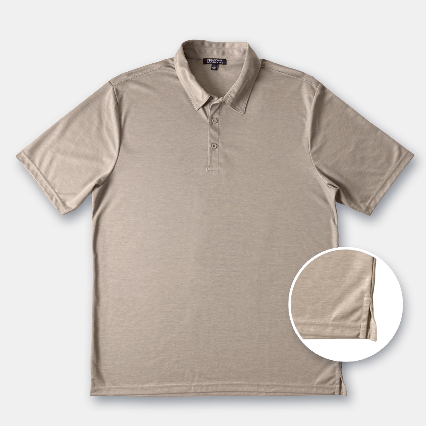 Men's Short Sleeve Golf Polo – Pima Cotton Blend in Taupe