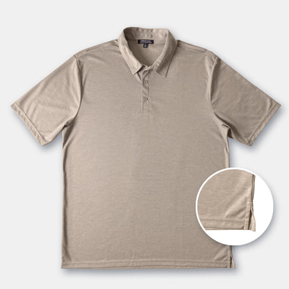 Men's Short Sleeve Golf Polo – Pima Cotton Blend in Taupe